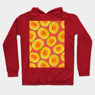 Melon slices watercolor pattern Hoodie